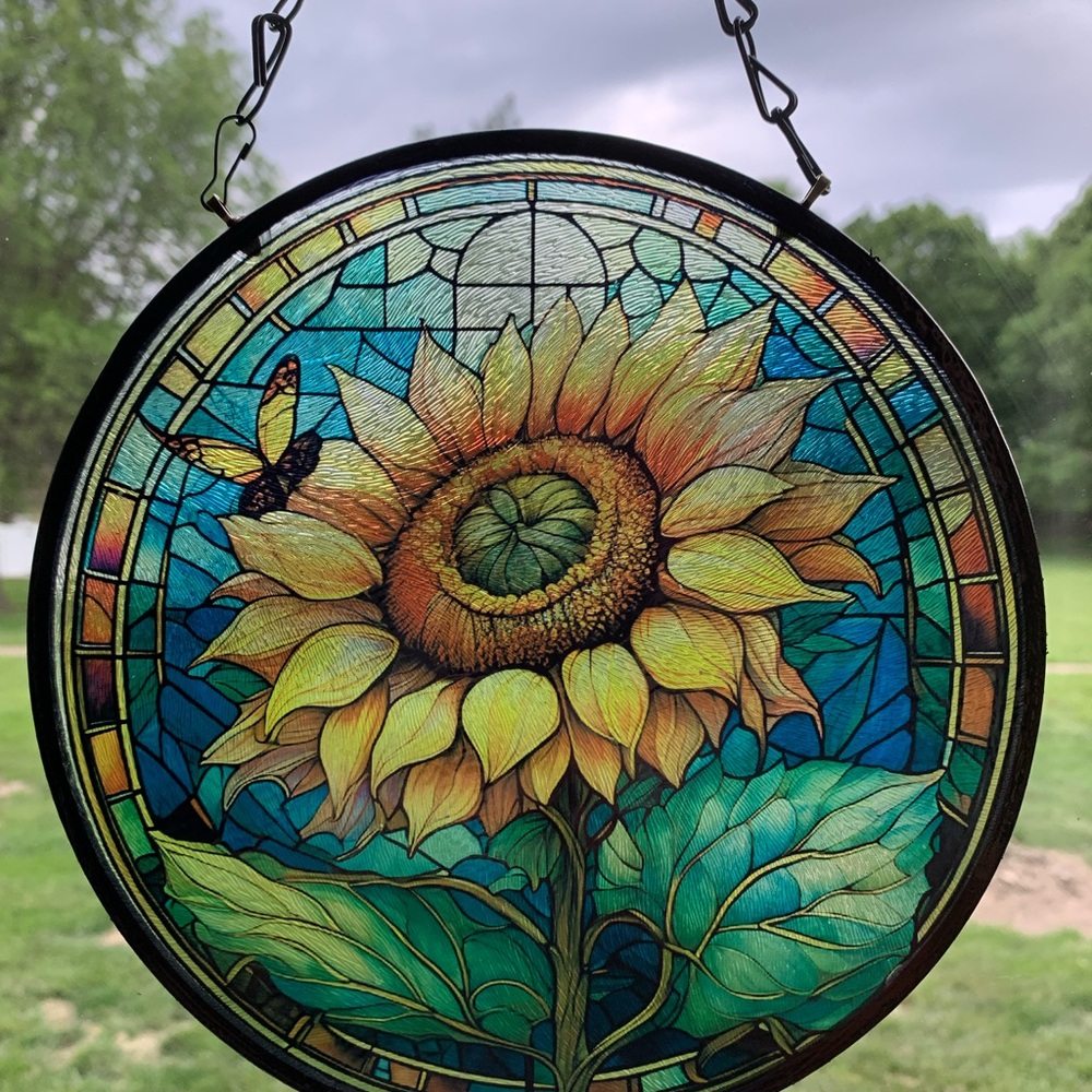 Sunflower Glass Sun Catcher